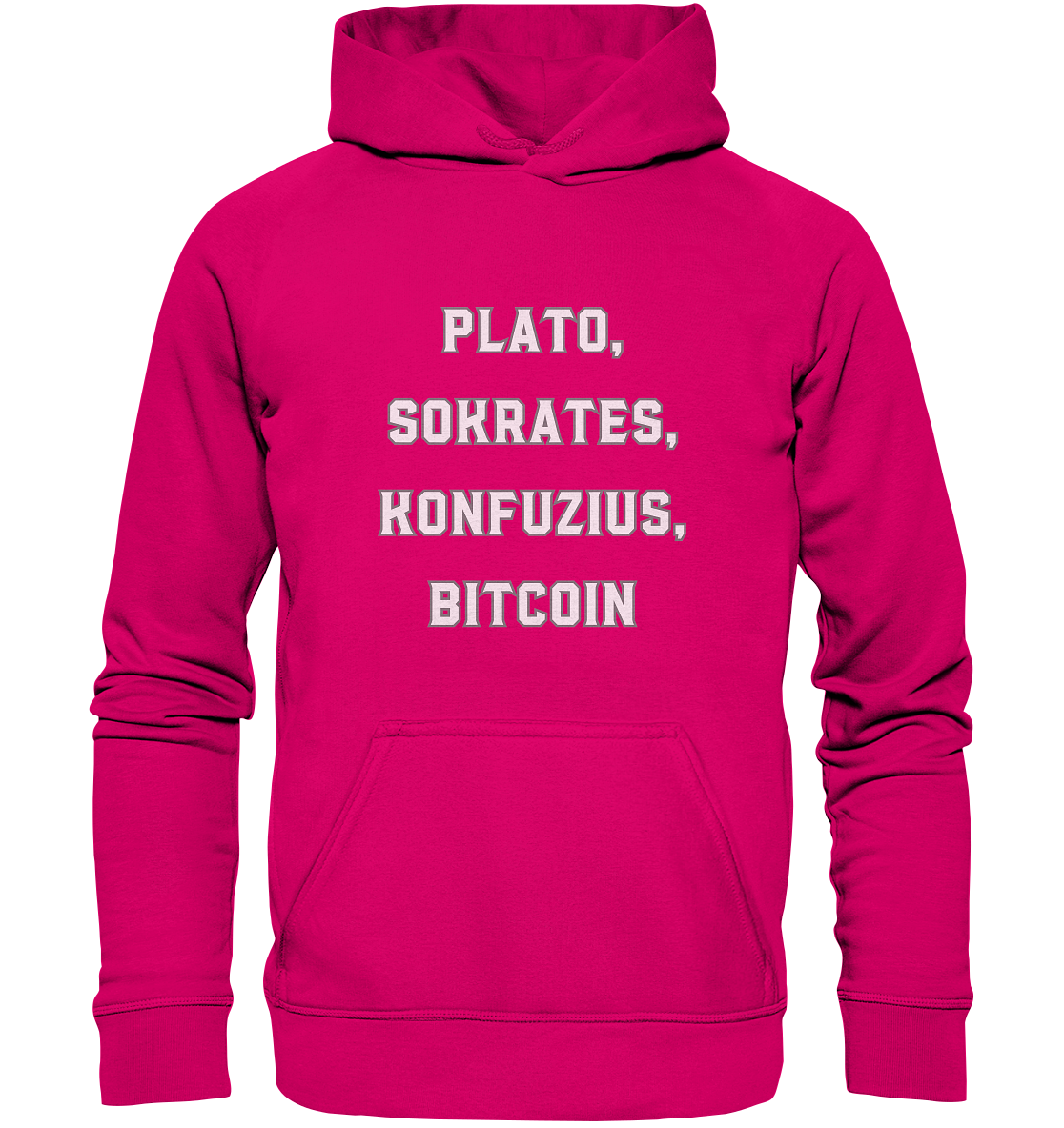 PLATO, SOKRATES, KONFUZIUS, BITCOIN  - Basic Unisex Hoodie
