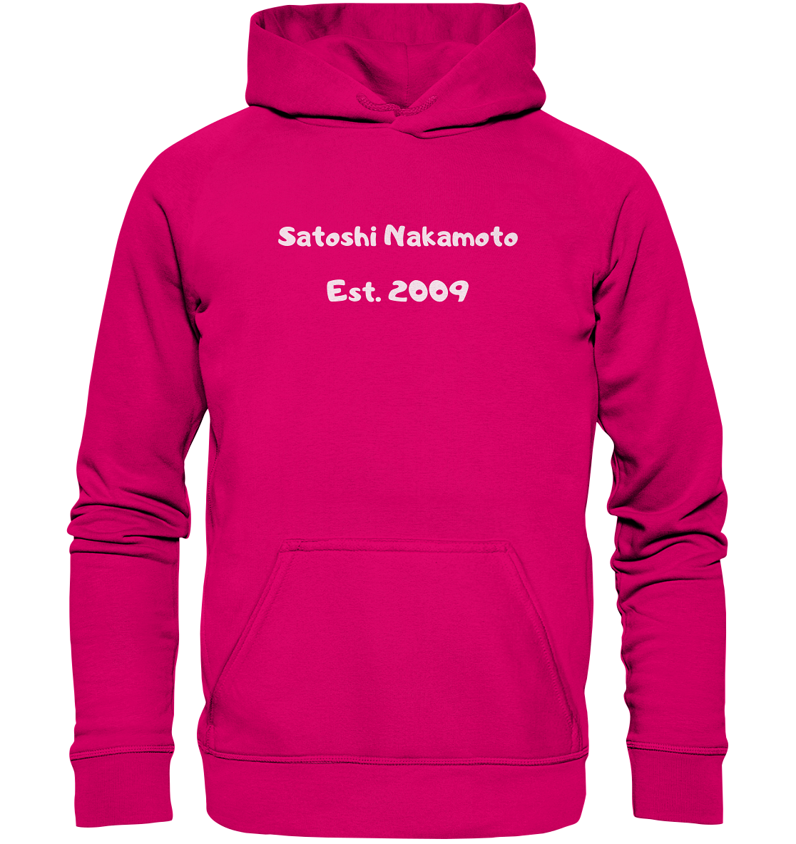 SATOSHI NAKAMOTO Est. 2009 (Signatur pur) - LADIES COLLECTION 21% automat. Rabatt bis zum Halving 2024   - Basic Unisex Hoodie