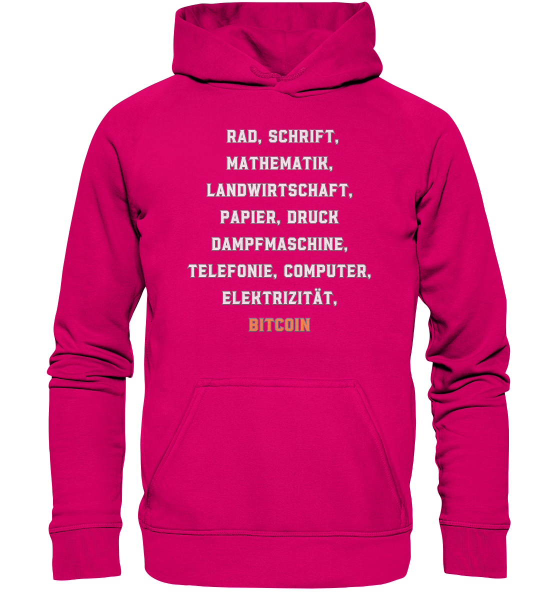 Erfindungen vom Rad bis zu BITCOIN - Basic Unisex Hoodie