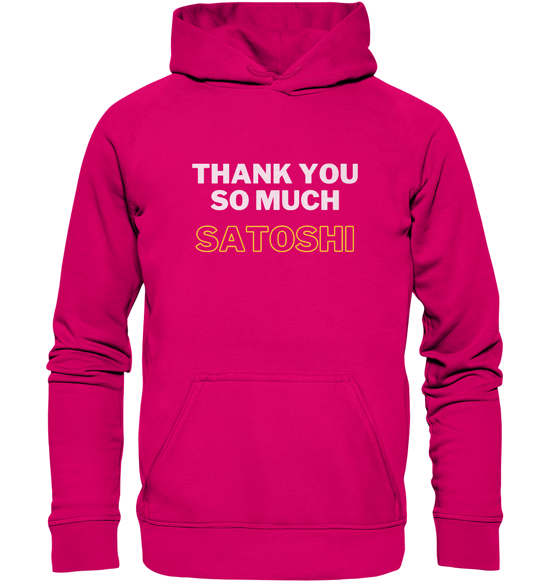 THANK YOU SO MUCH SATOSHI (weiss / gelb)  - Basic Unisex Hoodie