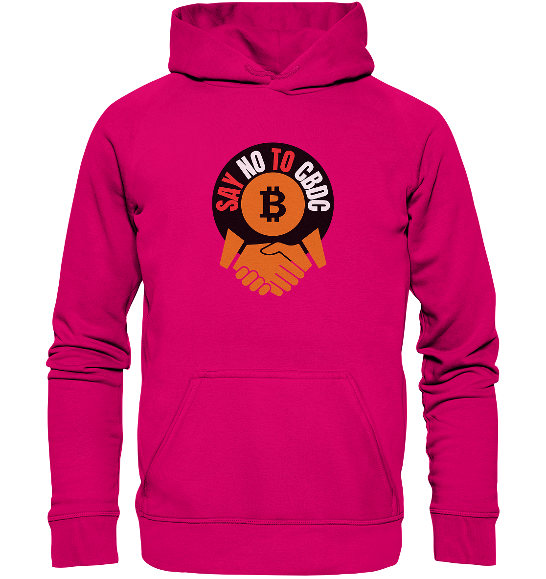 SAY NO TO CBDC - handshake (Ladies Collection 21% Rabatt bis zum Halving 2024)  - Basic Unisex Hoodie