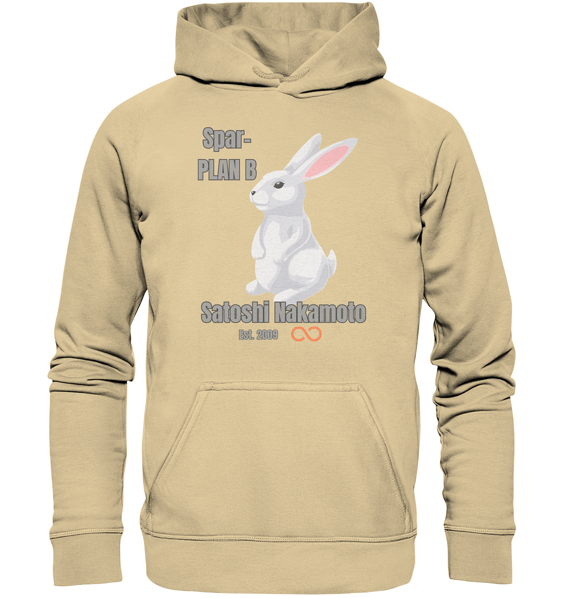 Spar-PLAN B SATOSHI NAKAMOTO Est. 2009 (unendlich) - LADIES COLLECTION 21% automat. Rabatt bis zum Halving 2024  - Basic Unisex Hoodie