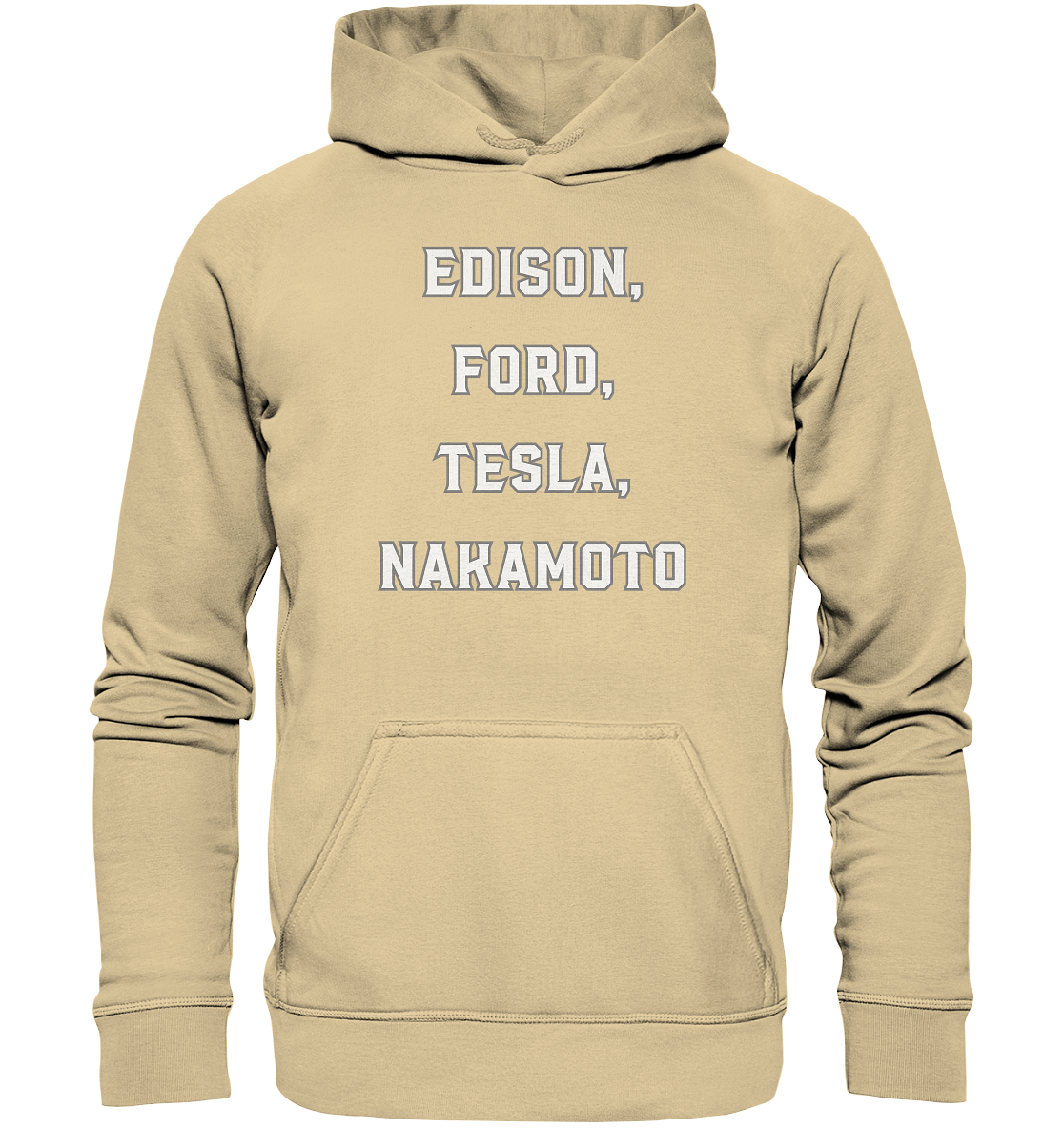 Erfinder: EDISON, FORD, TESLA, NAKAMOTO - Basic Unisex Hoodie
