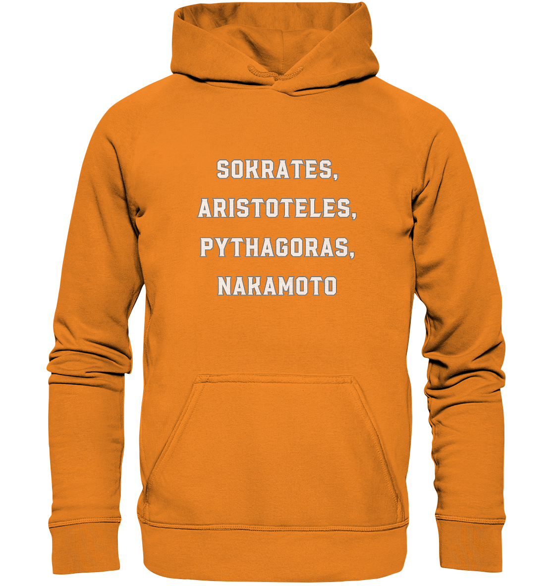 SOKRATES, ARISTOTELES, PHYTHAGORAS, NAKAMOTO  - Basic Unisex Hoodie