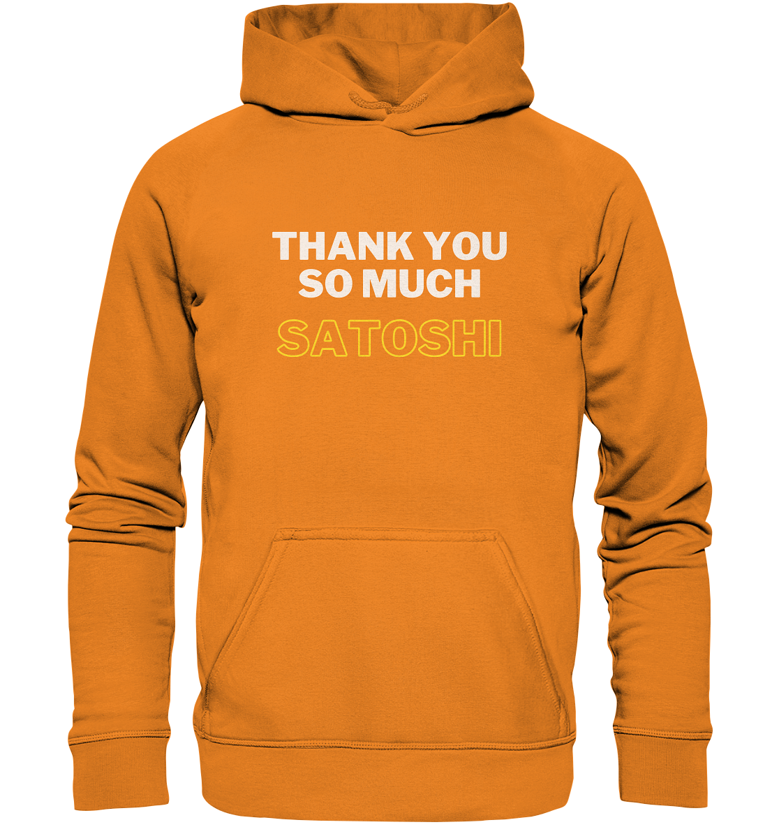 THANK YOU SO MUCH SATOSHI (weiss / gelb)  - Basic Unisex Hoodie