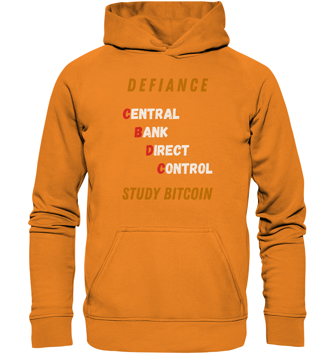 CENTRAL BANK DIRECT CONTROL - DEFIANCE - STUDY BITCOIN - Basic Unisex Hoodie
