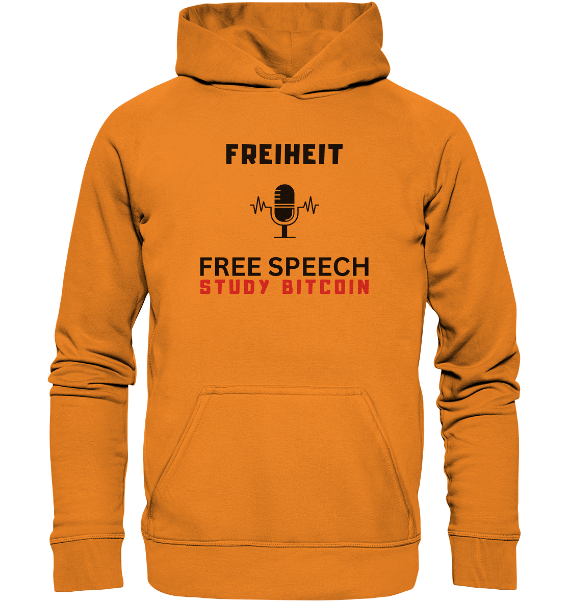 FREIHEIT (Mikrofon) FREE SPEECH, STUDY BITCOIN - LADIES COLLECTION 21% automat. Rabatt bis zum Halving 2024   - Basic Unisex Hoodie