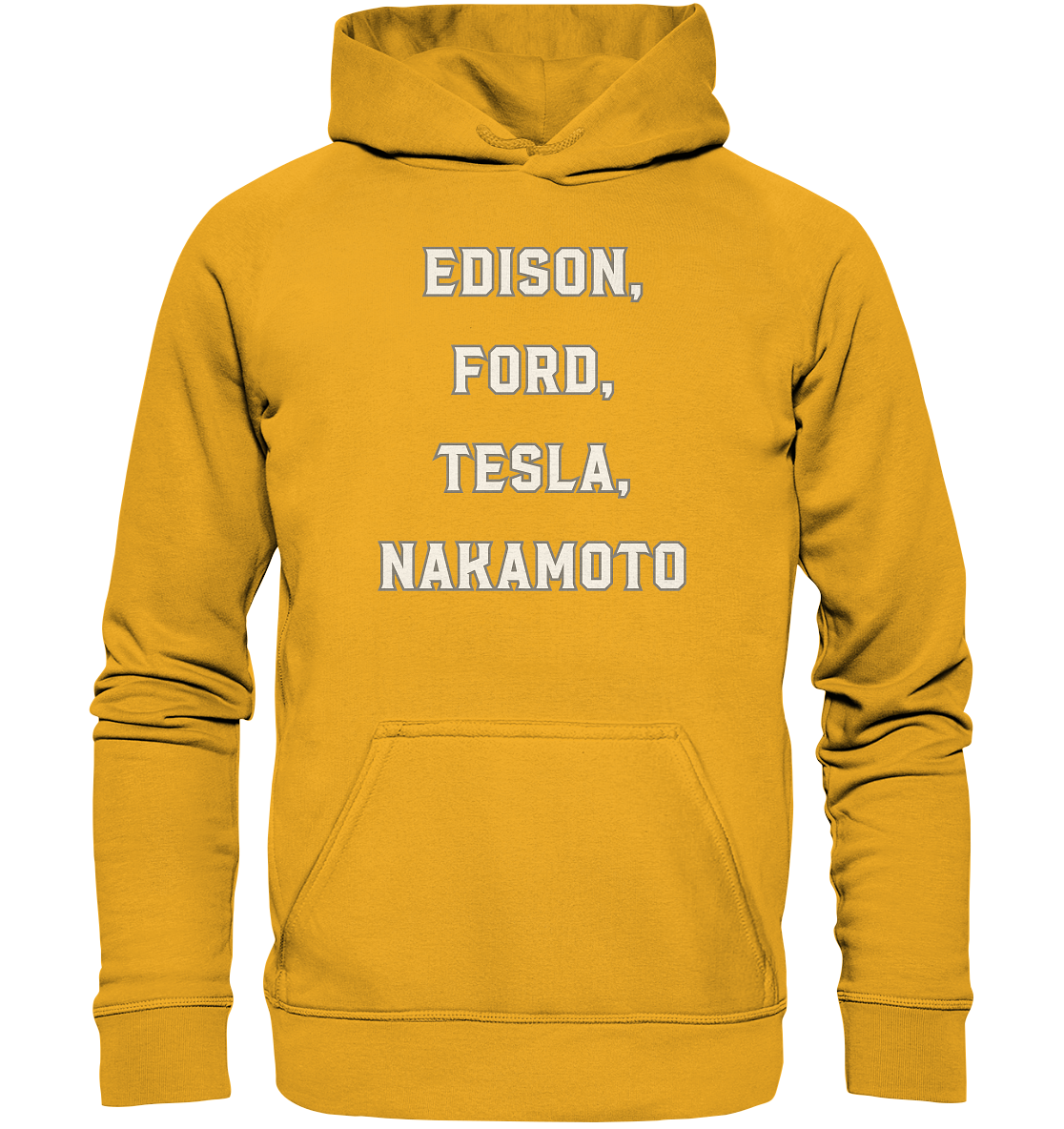 Erfinder: EDISON, FORD, TESLA, NAKAMOTO - Basic Unisex Hoodie
