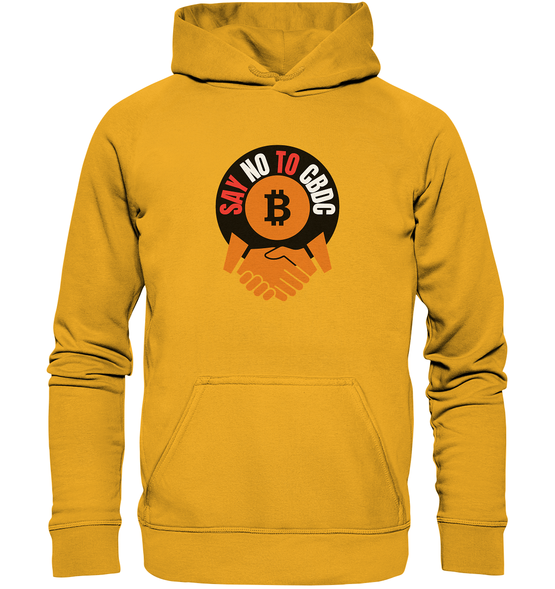 SAY NO TO CBDC - handshake (Ladies Collection 21% Rabatt bis zum Halving 2024)  - Basic Unisex Hoodie
