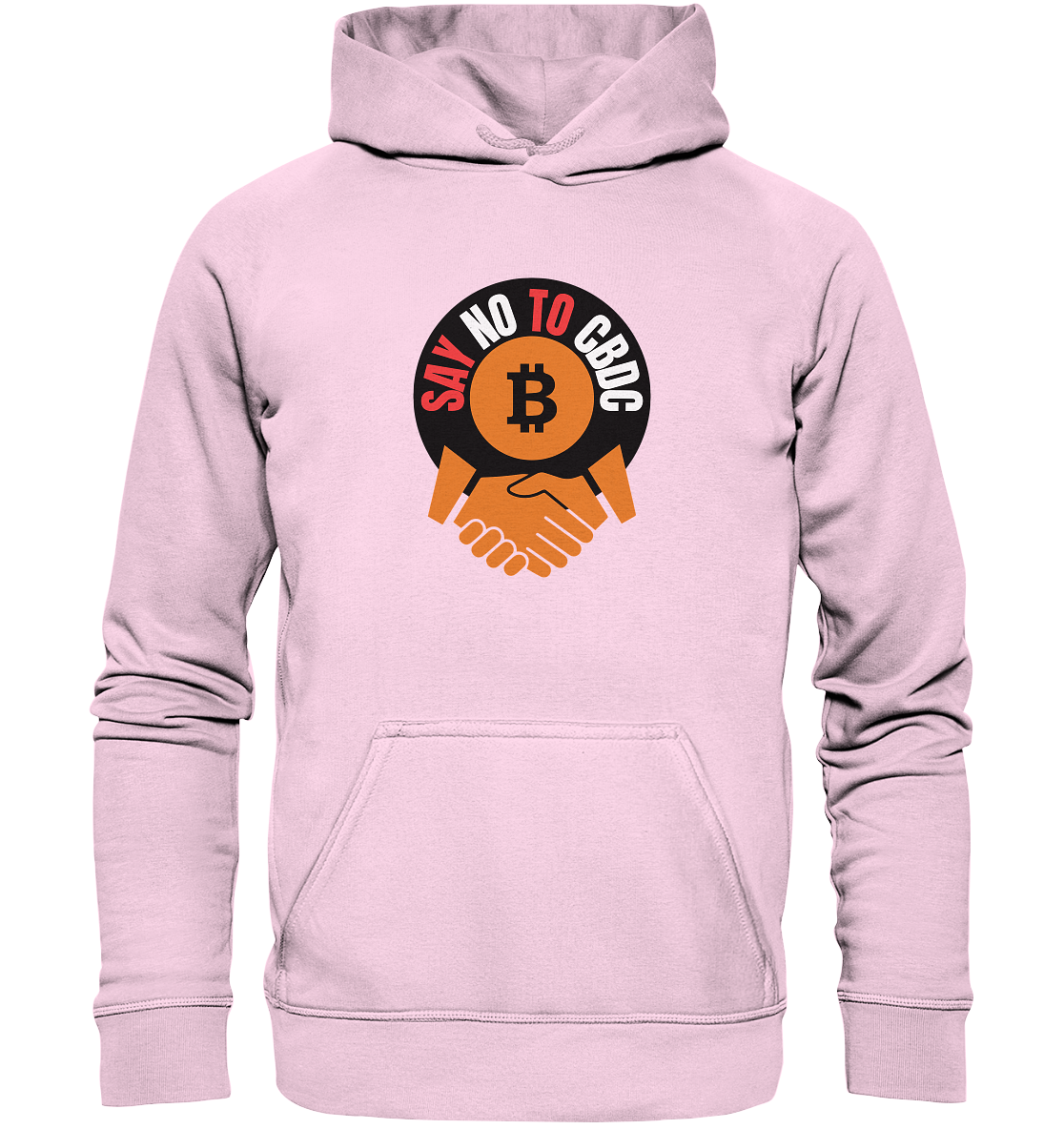 SAY NO TO CBDC - handshake (Ladies Collection 21% Rabatt bis zum Halving 2024)  - Basic Unisex Hoodie