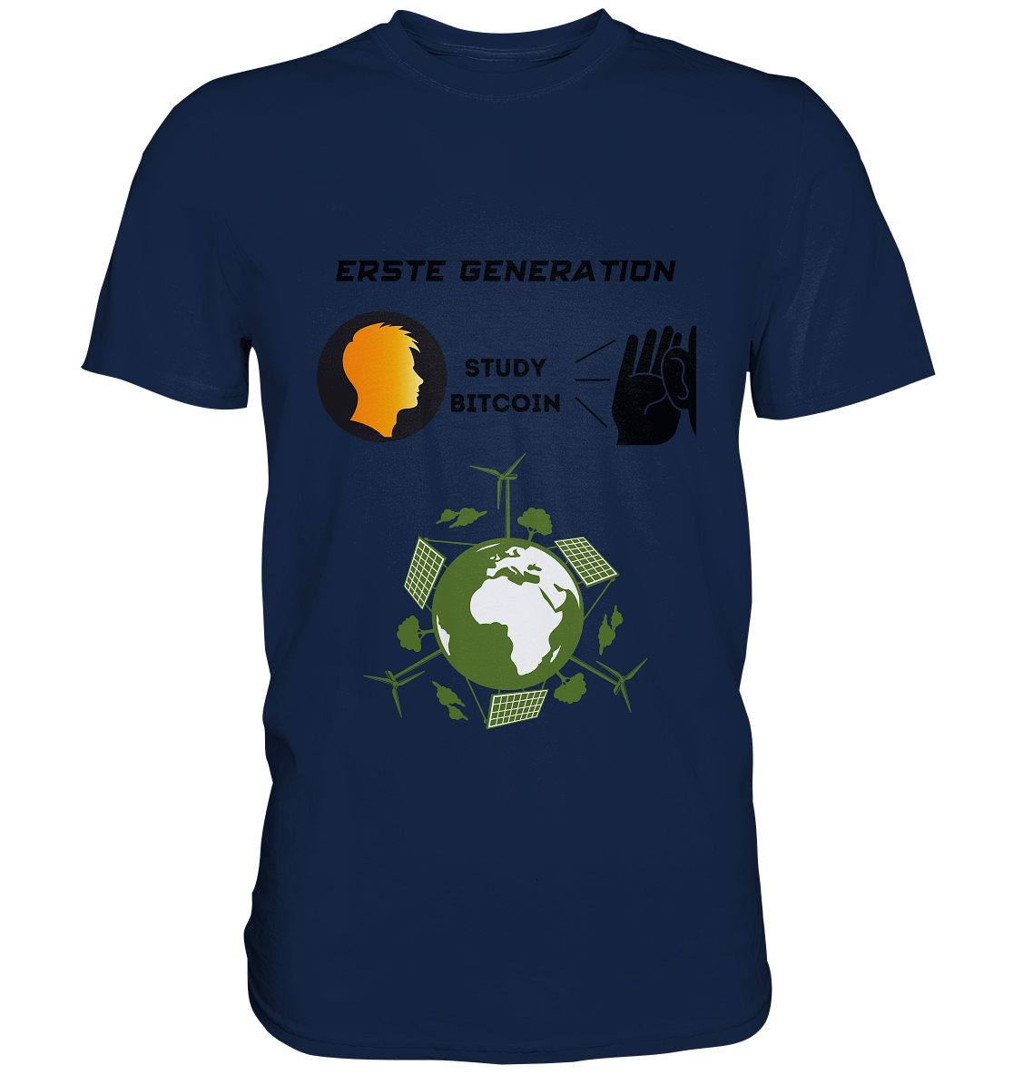 ERSTE (Bitcoin) GENERATION - STUDY BITCOIN - (green Energy Grafik) - Classic Shirt