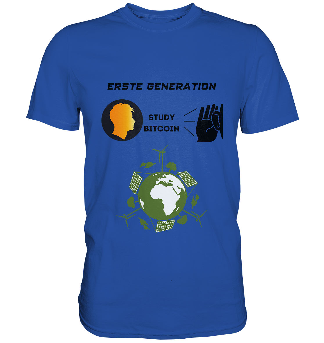 ERSTE (Bitcoin) GENERATION - STUDY BITCOIN - (green Energy Grafik) - Classic Shirt