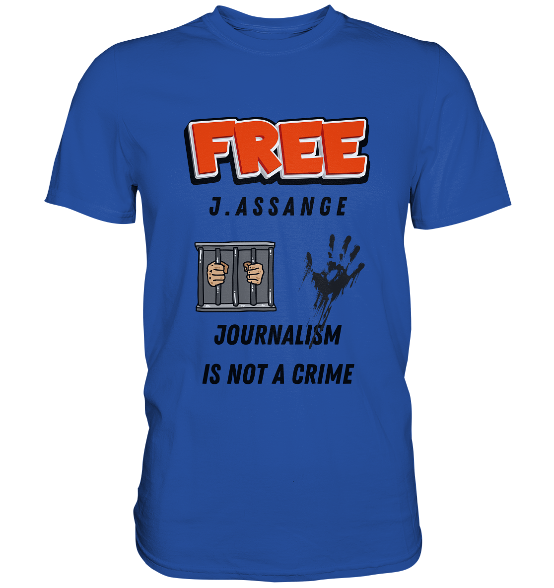 FREE J.ASSANGE - JOURNALISM IS NOT A CRIME (2 GRAFIKEN) - Classic Shirt