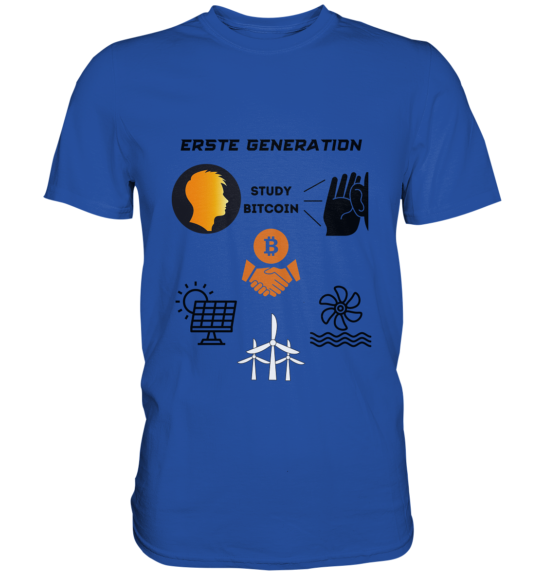 ERSTE (Bitcoin) GENERATION - STUDY BITCOIN - (green Energy 3 Grafiken) - Classic Shirt