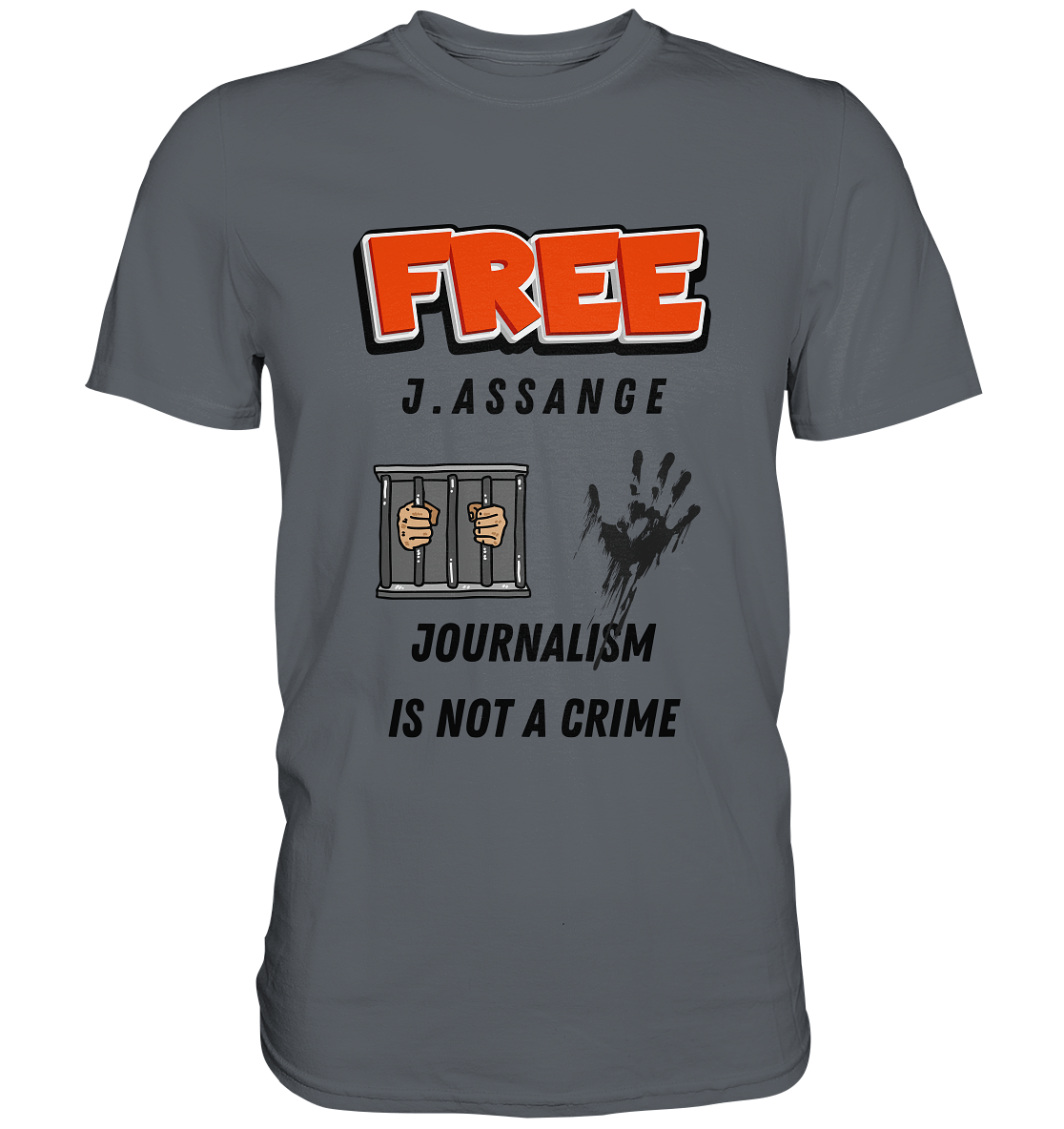 FREE J.ASSANGE - JOURNALISM IS NOT A CRIME (2 GRAFIKEN) - Classic Shirt