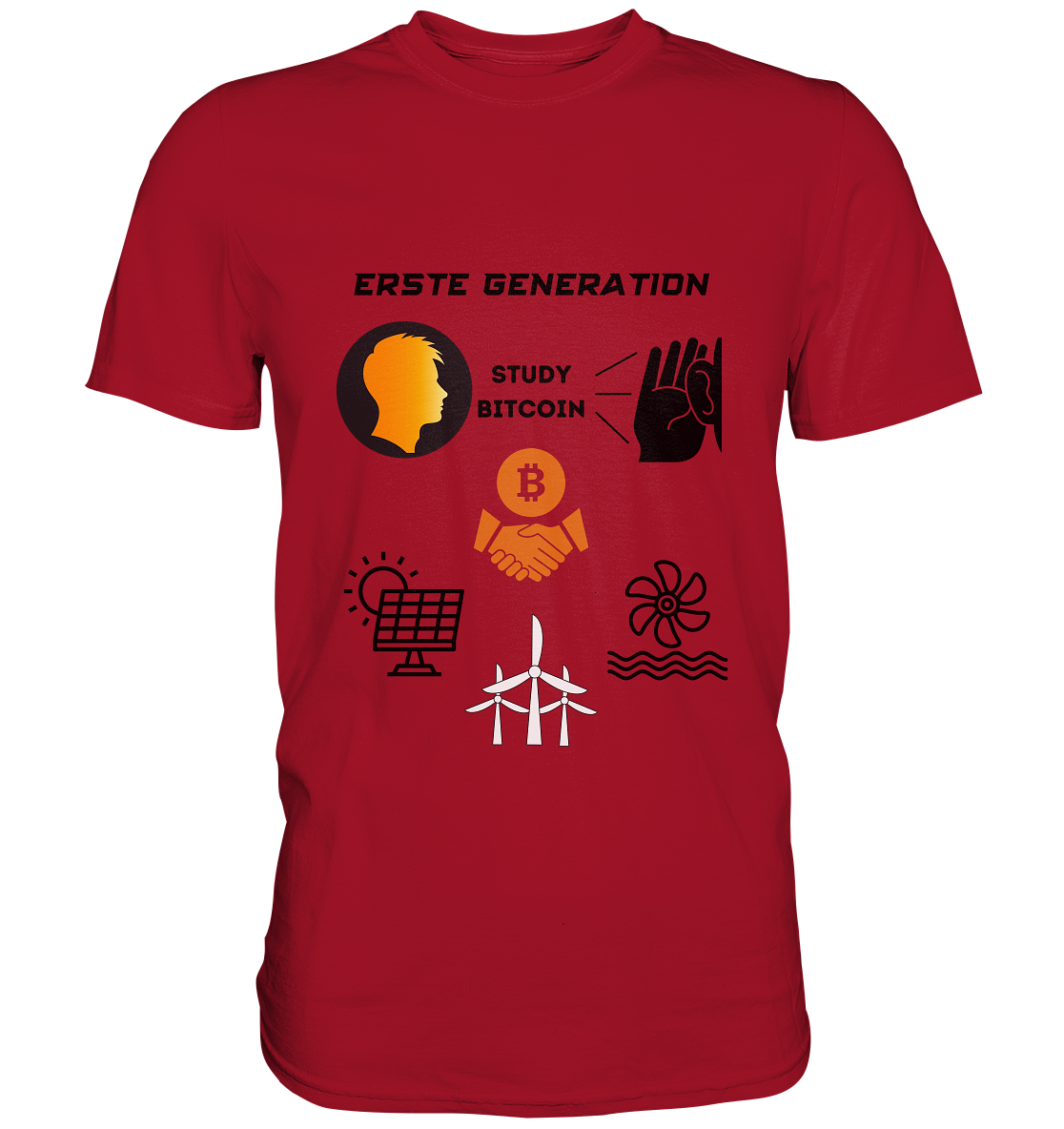 ERSTE (Bitcoin) GENERATION - STUDY BITCOIN - (green Energy 3 Grafiken) - Classic Shirt