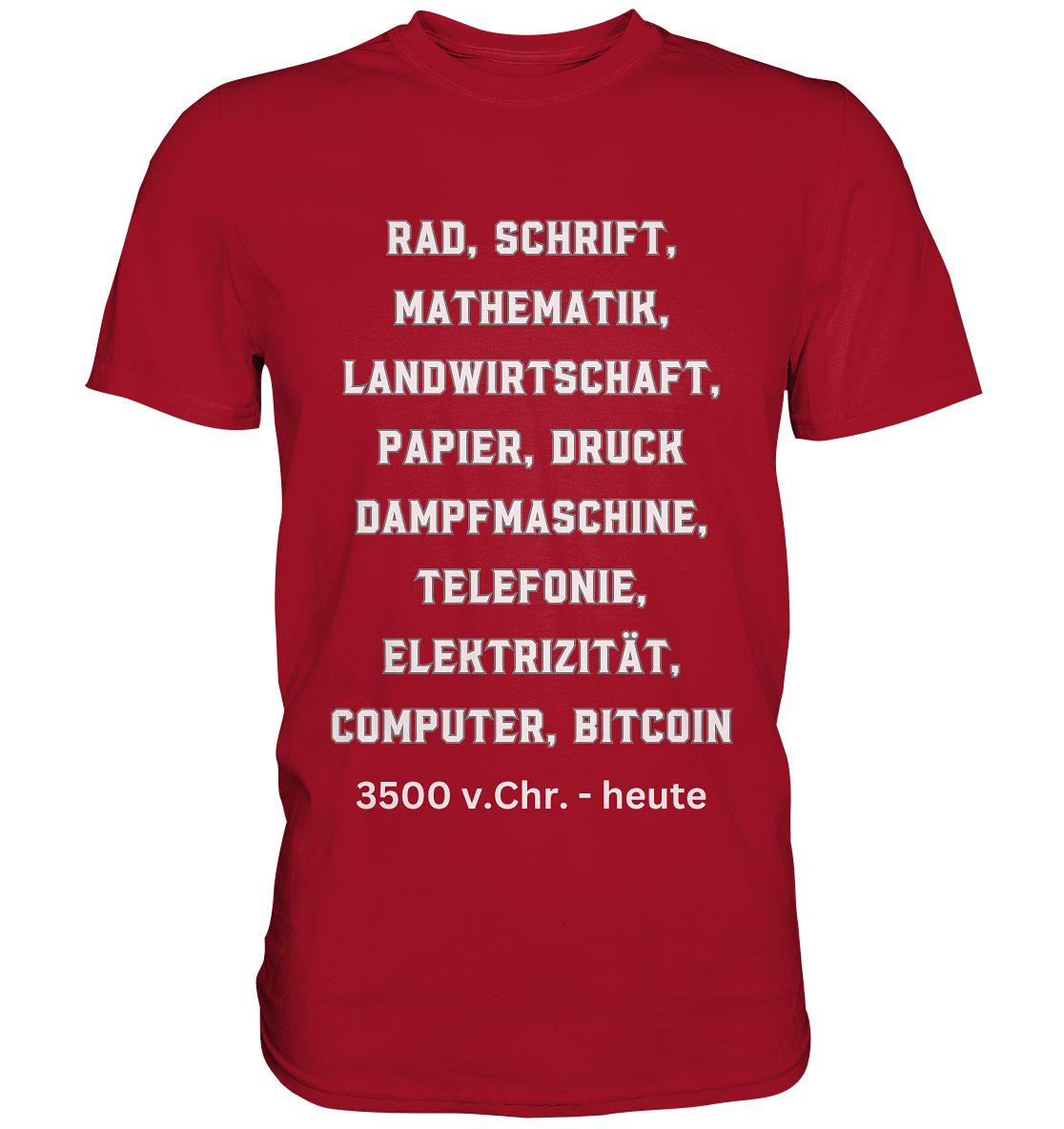 Erfindungen 3500 v. Chr. bis heute zu Bitcoin - Classic Shirt