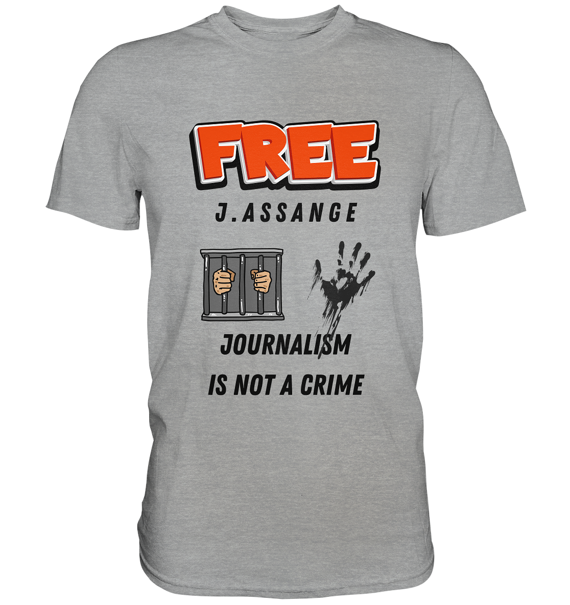 FREE J.ASSANGE - JOURNALISM IS NOT A CRIME (2 GRAFIKEN) - Classic Shirt