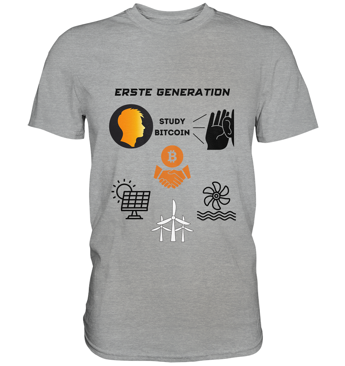 ERSTE (Bitcoin) GENERATION - STUDY BITCOIN - (green Energy 3 Grafiken) - Classic Shirt