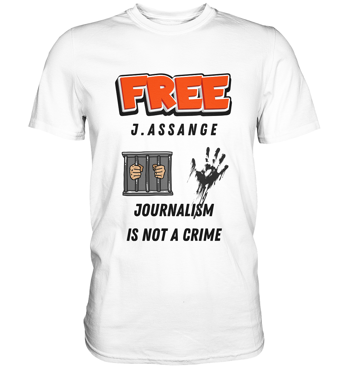FREE J.ASSANGE - JOURNALISM IS NOT A CRIME (2 GRAFIKEN) - Classic Shirt