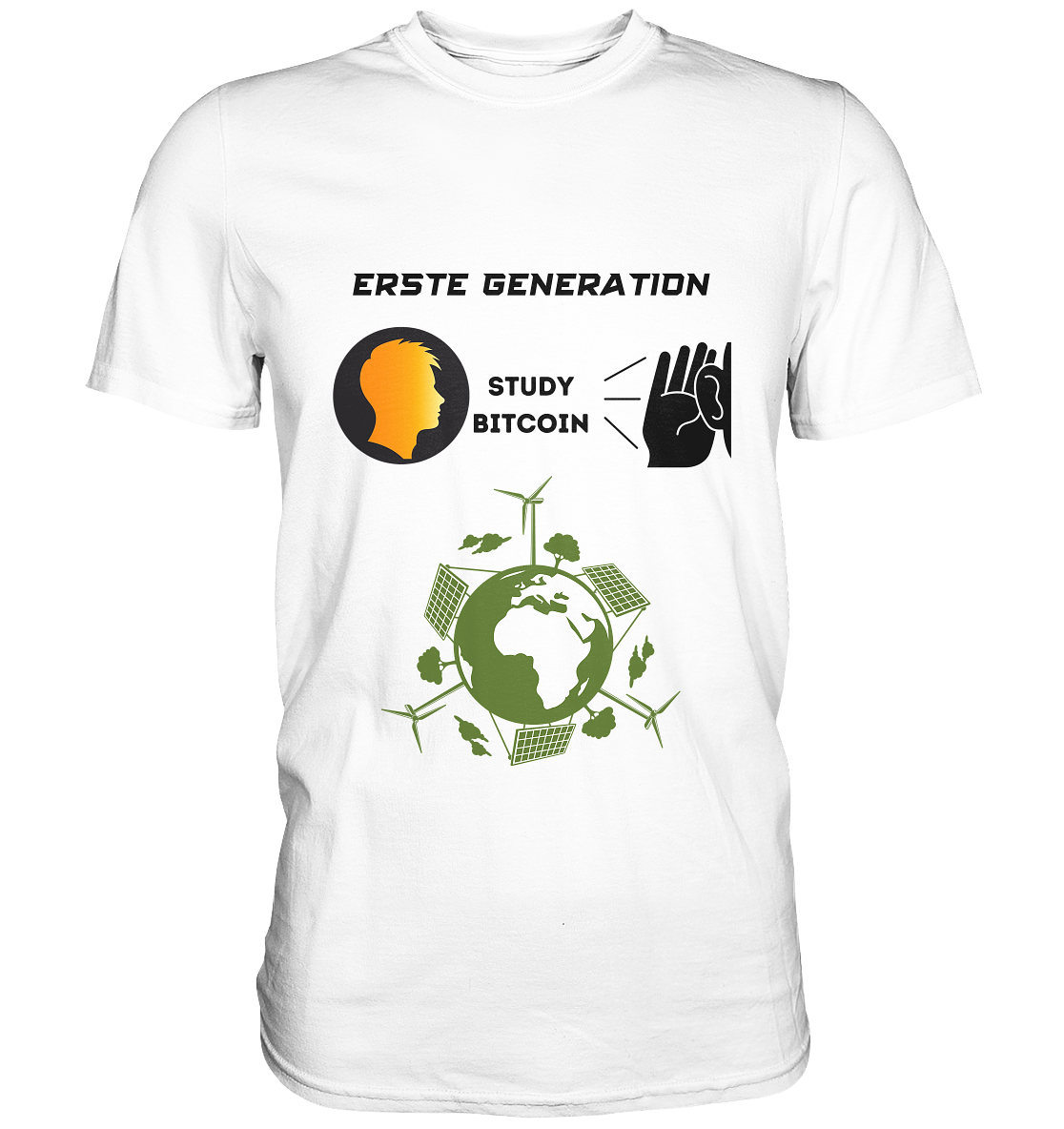 ERSTE (Bitcoin) GENERATION - STUDY BITCOIN - (green Energy Grafik) - Classic Shirt