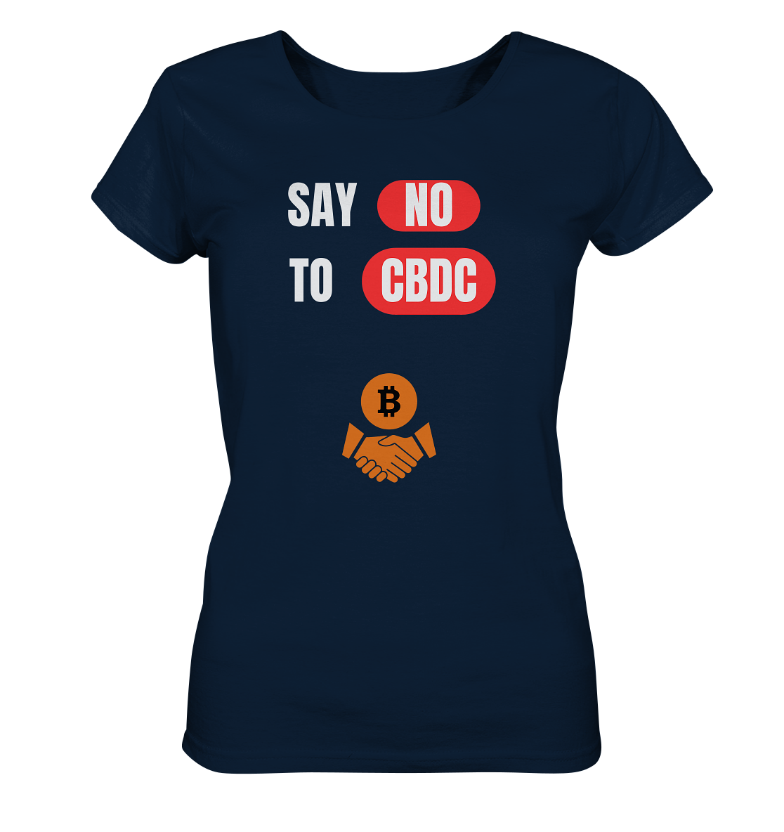 SAY NO TO CBDC - Variante (Ladies Collection 21% Rabatt bis zum Halving 2024)  - Ladies Organic Basic Shirt