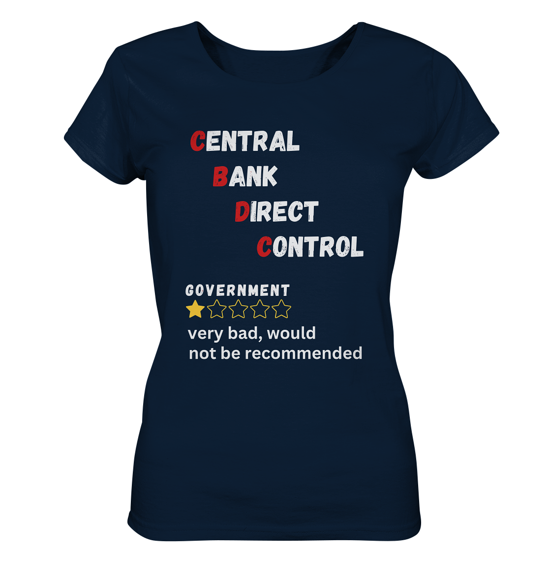 CENTRAL BANK DIRECT CONTROL - Government... not be recommended (Ladies Collection 21% Rabatt bis zum Halving 2024)  - Ladies Organic Basic Shirt