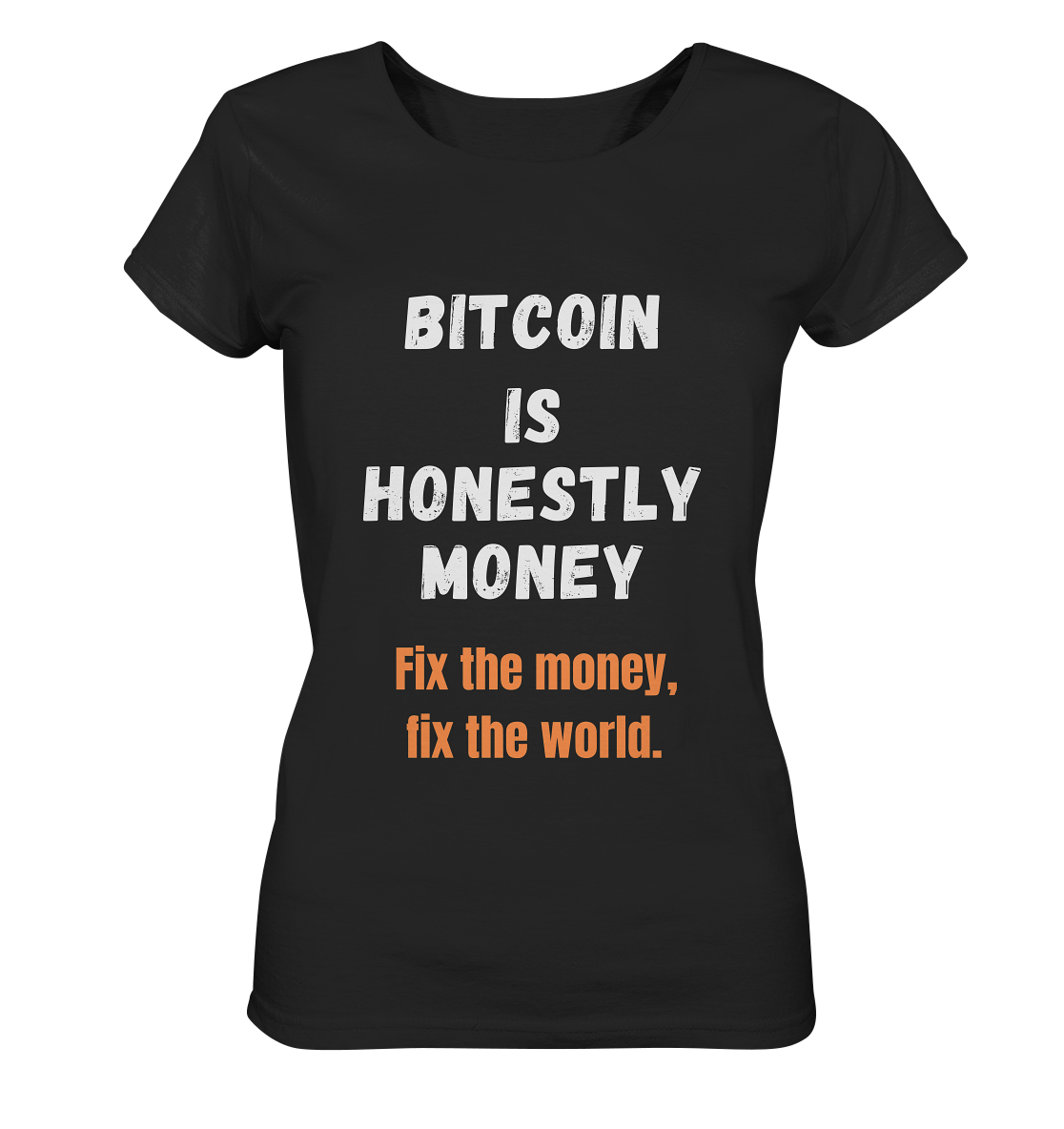 BITCOIN IS HONESTLY MONEY - Fix the money, fix the world - LADIES COLLECTION 21% automat. Rabatt bis zum Halving 2024   - Ladies Organic Basic Shirt