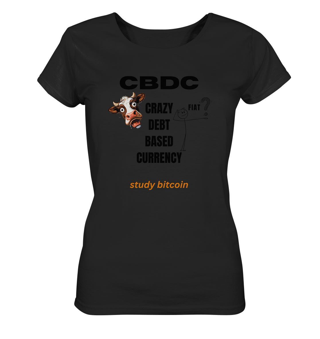 CBDC - CRAZY DEBT BASED CURRENCY - study bitcoin (Ladies Collection 21% Rabatt bis zum Halving 2024) - Ladies Organic Basic Shirt