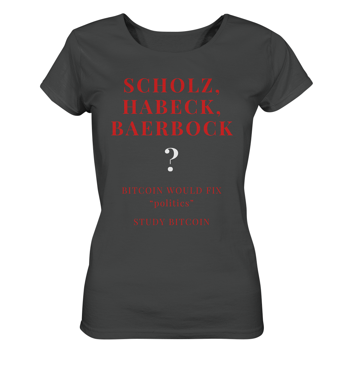 SCHOLZ, HABECK, BAERBOCK ? BITCOIN WOULD FIX "politics" - STUDY BITCOIN (Ladies Collection 21% Rabatt bis zum Halving 2024)   - Ladies Organic Basic Shirt