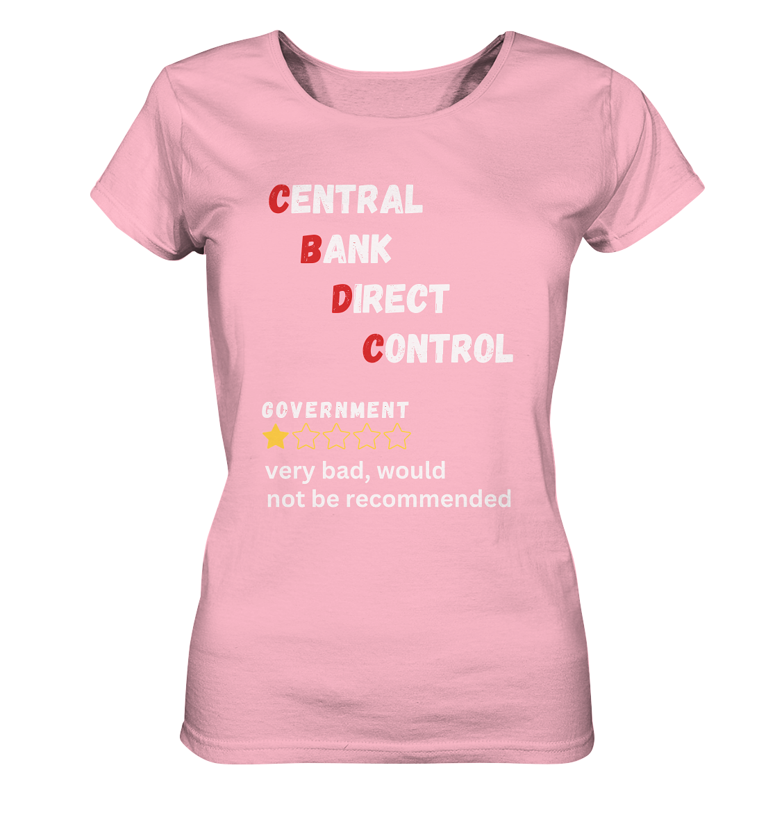 CENTRAL BANK DIRECT CONTROL - Government... not be recommended (Ladies Collection 21% Rabatt bis zum Halving 2024)  - Ladies Organic Basic Shirt