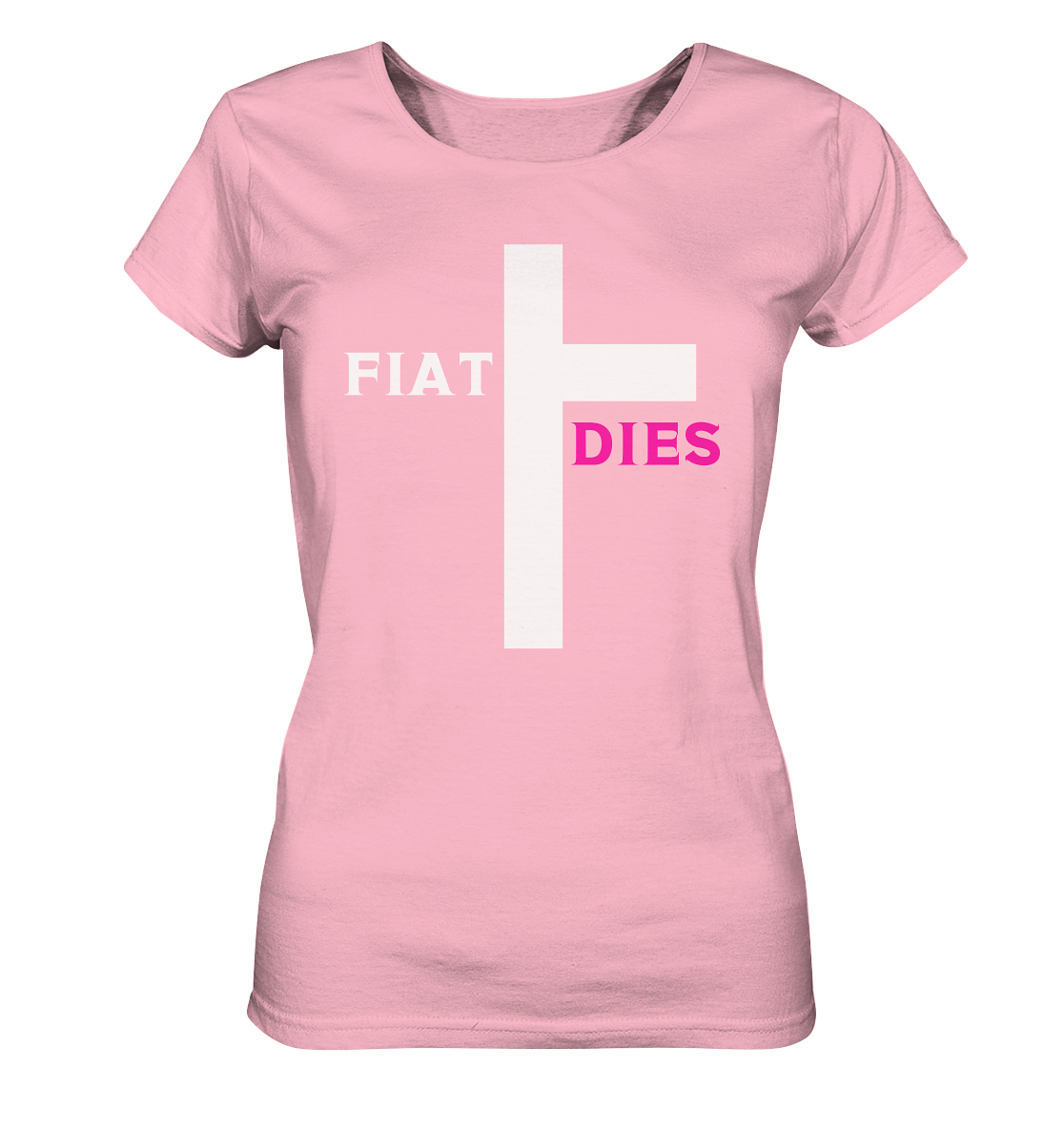 FIAT DIES (weiss / pink) - Ladies Collection  - Ladies Organic Basic Shirt