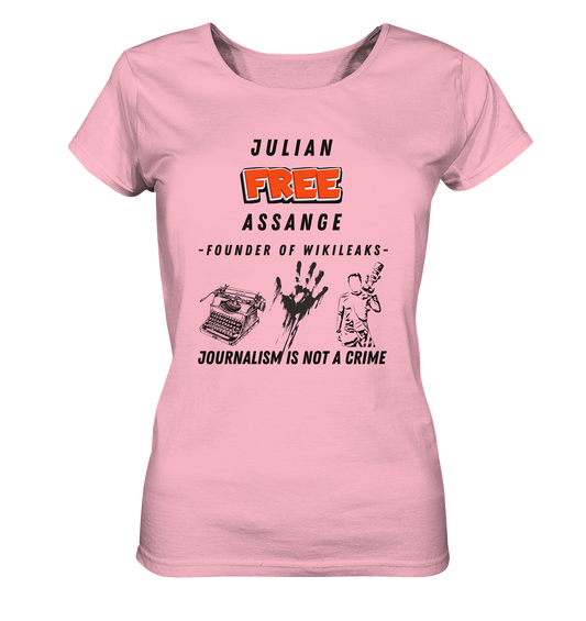 FREE JULIAN ASSANGE - FOUNDER OF WIKILEAKS - JOURNALISM IS NOT A CRIME (3 Grafiken) - Ladies Collection 21% Rabatt bis zum Halving 2024) - Ladies Organic Basic Shirt