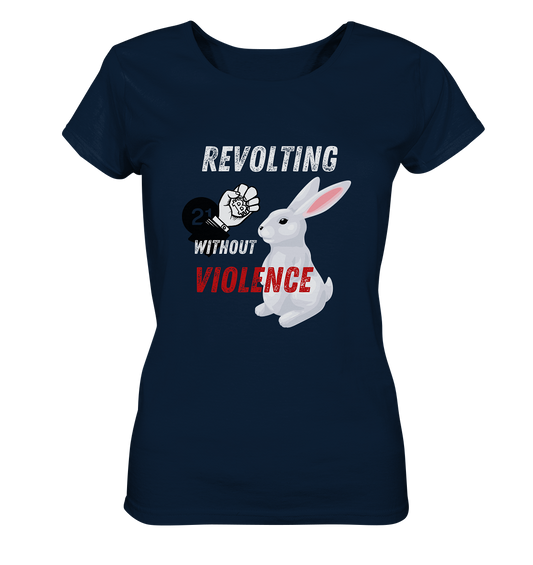 REVOLTING WITHOUT VIOLENCE - LADIES COLLECTION 21% automat. Rabatt bis zum Halving 2024  - Ladies Organic Shirt
