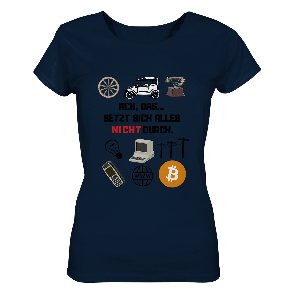 ACH, das... SETZT SICH ALLES NICHT DURCH (Version Signalwort ROT) - LADIES COLLECTION 21% automat. Rabatt bis zum Halving 2024 - Ladies Organic Shirt