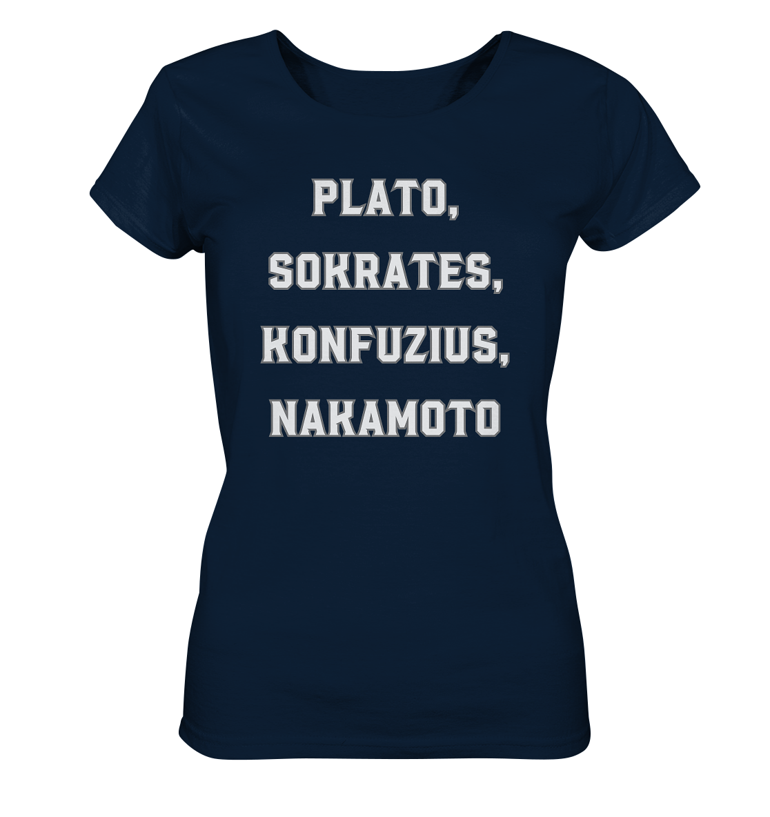 PLATO, SOKRATES, KONFUZIUS, NAKAMOTO - Ladies Collection - Ladies Organic Shirt