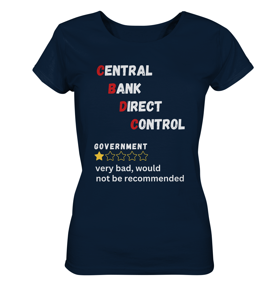 CENTRAL BANK DIRECT CONTROL - Government... not be recommended (Ladies Collection 21% Rabatt bis zum Halving 2024)  - Ladies Organic Shirt