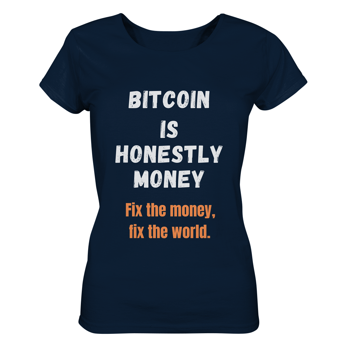 BITCOIN IS HONESTLY MONEY - Fix the money, fix the world - LADIES COLLECTION 21% automat. Rabatt bis zum Halving 2024   - Ladies Organic Shirt