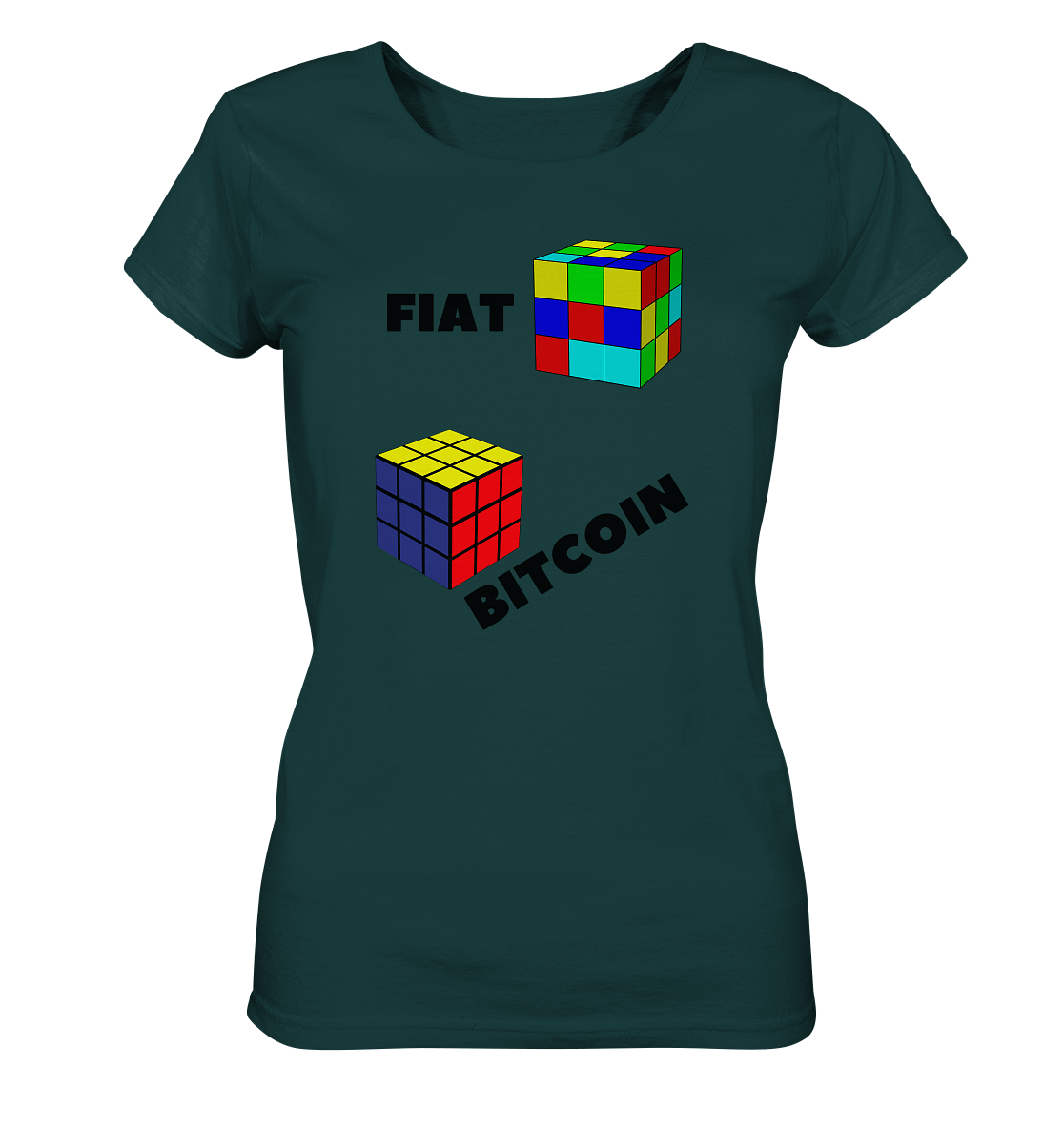 FIAT Cube Bitcoin Cube (Ladies Collection 21% Rabatt bis zum Halving 2024)   - Ladies Organic Shirt