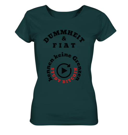 DUMMHEIT & FIAT kennen keine Grenzen - STUDY BITCOIN (rund in rund) # ENDLOS-PLAYBUTTON - Ladies Collection 21% Rabatt bis zum Halving 2024  - Ladies Organic Shirt