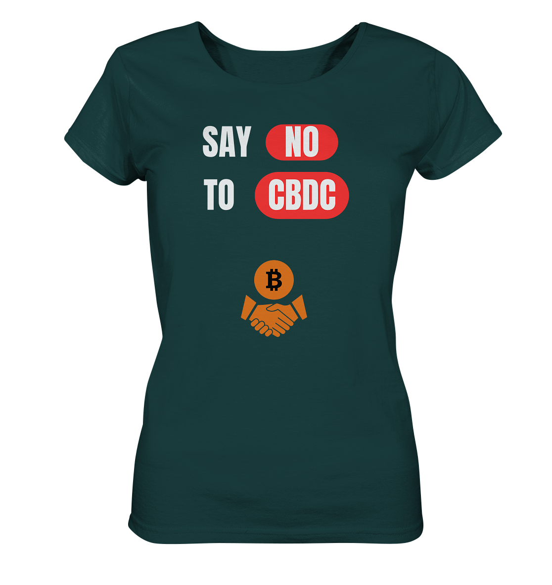 SAY NO TO CBDC - Variante (Ladies Collection 21% Rabatt bis zum Halving 2024)  - Ladies Organic Shirt