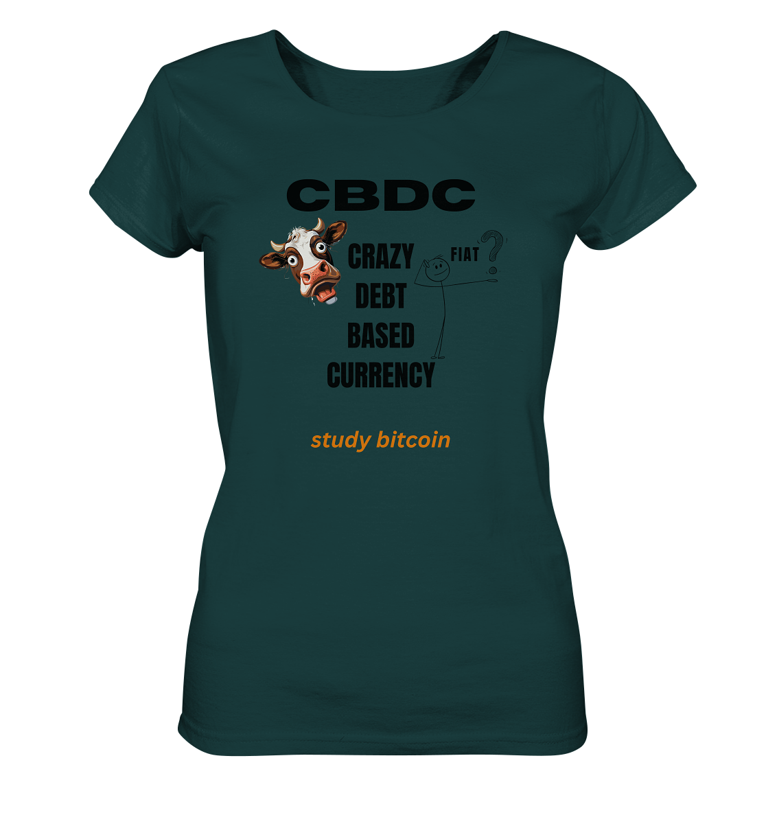 CBDC - CRAZY DEBT BASED CURRENCY - study bitcoin (Ladies Collection 21% Rabatt bis zum Halving 2024) - Ladies Organic Shirt