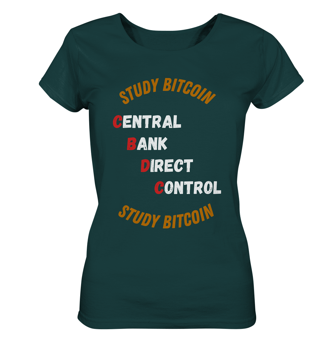 CENTRAL BANK DIRECT CONTROL - STUDY BITCOIN (Ladies Collection 21% Rabatt bis zum Halving 2024)   - Ladies Organic Shirt