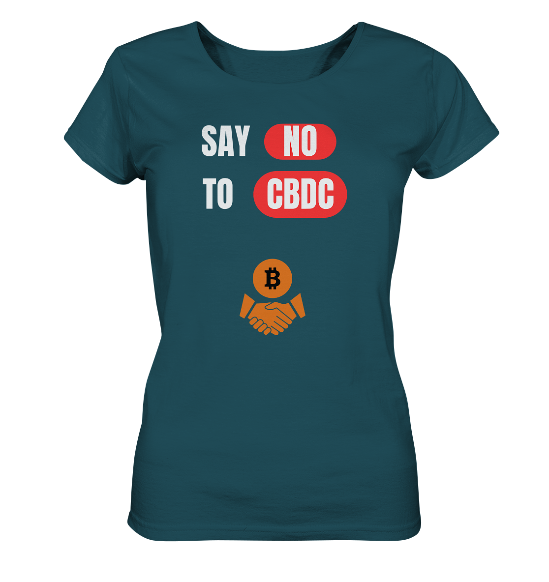 SAY NO TO CBDC - Variante (Ladies Collection 21% Rabatt bis zum Halving 2024)  - Ladies Organic Shirt
