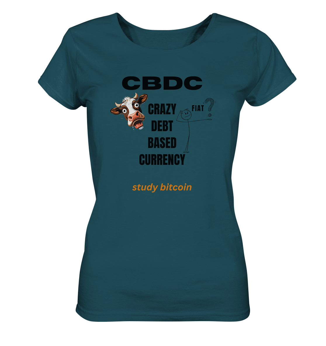 CBDC - CRAZY DEBT BASED CURRENCY - study bitcoin (Ladies Collection 21% Rabatt bis zum Halving 2024) - Ladies Organic Shirt