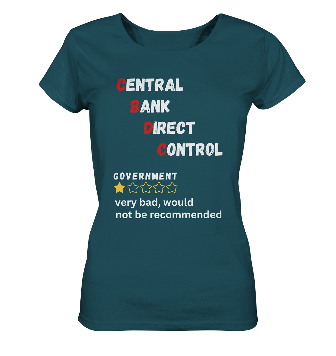 CENTRAL BANK DIRECT CONTROL - Government... not be recommended (Ladies Collection 21% Rabatt bis zum Halving 2024)  - Ladies Organic Shirt