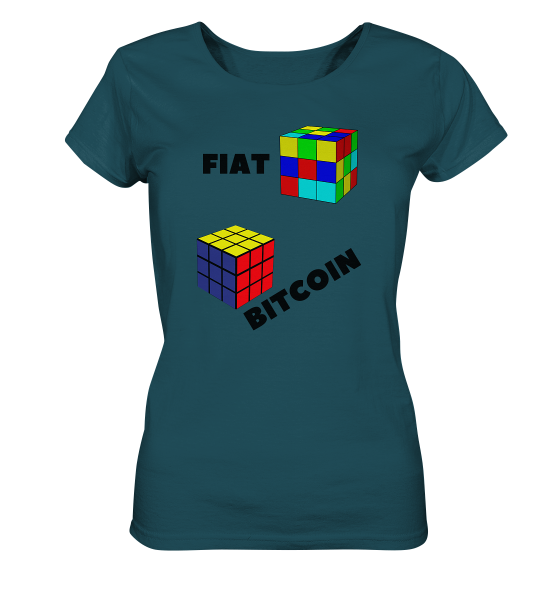 FIAT Cube Bitcoin Cube (Ladies Collection 21% Rabatt bis zum Halving 2024)   - Ladies Organic Shirt