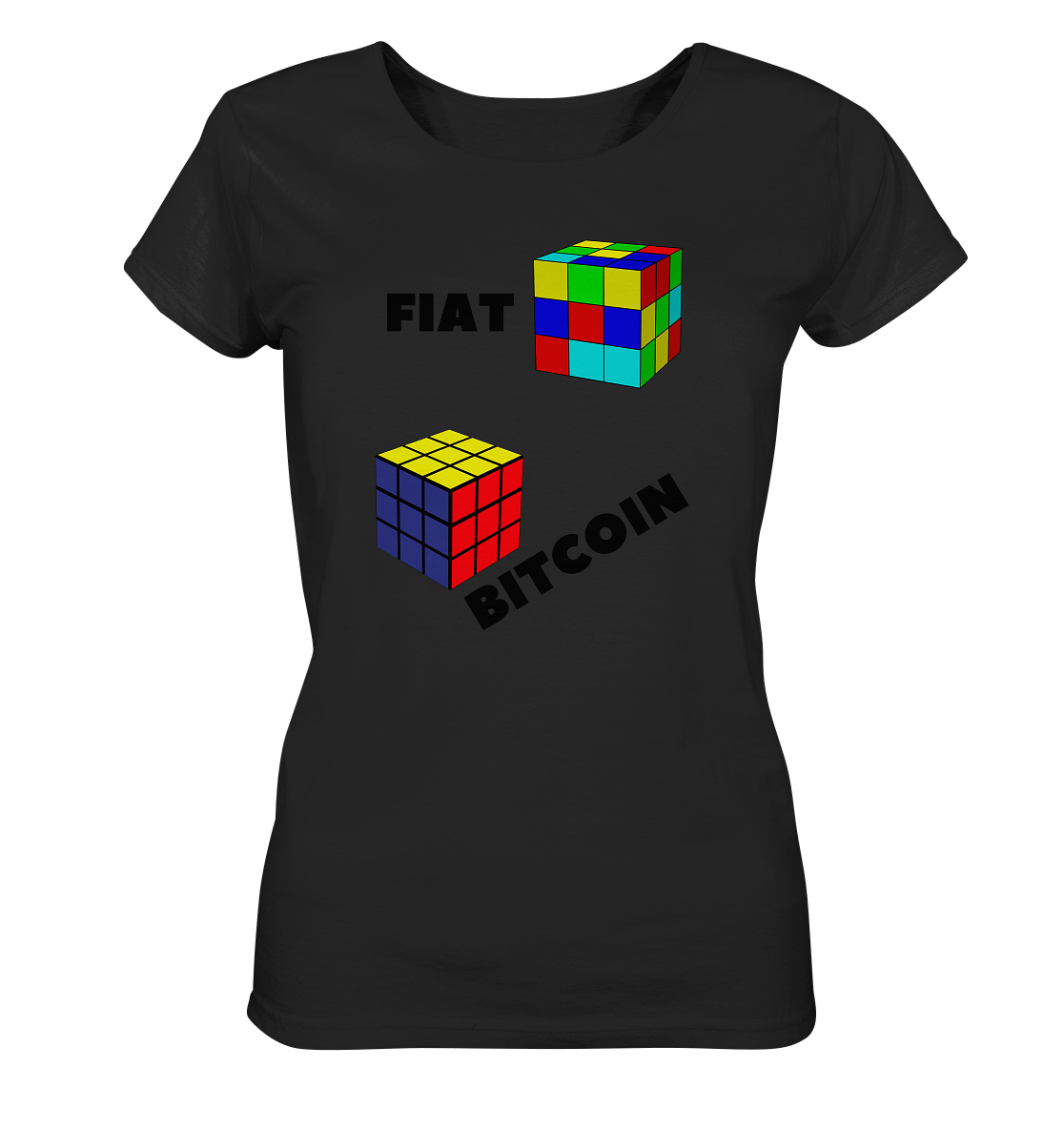 FIAT Cube Bitcoin Cube (Ladies Collection 21% Rabatt bis zum Halving 2024)   - Ladies Organic Shirt