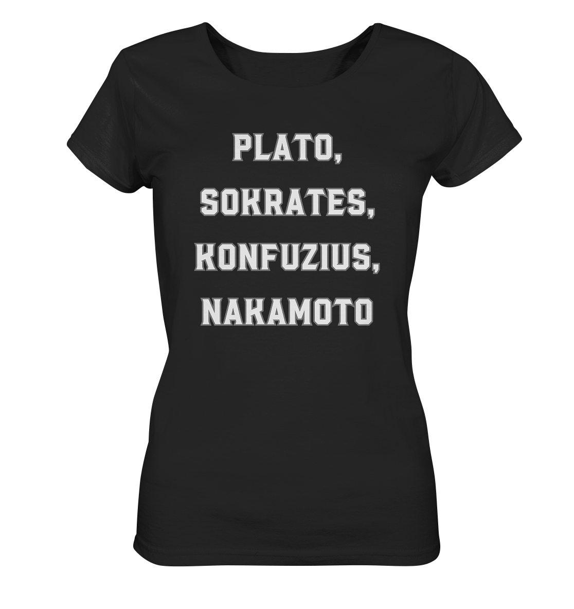 PLATO, SOKRATES, KONFUZIUS, NAKAMOTO - Ladies Collection - Ladies Organic Shirt