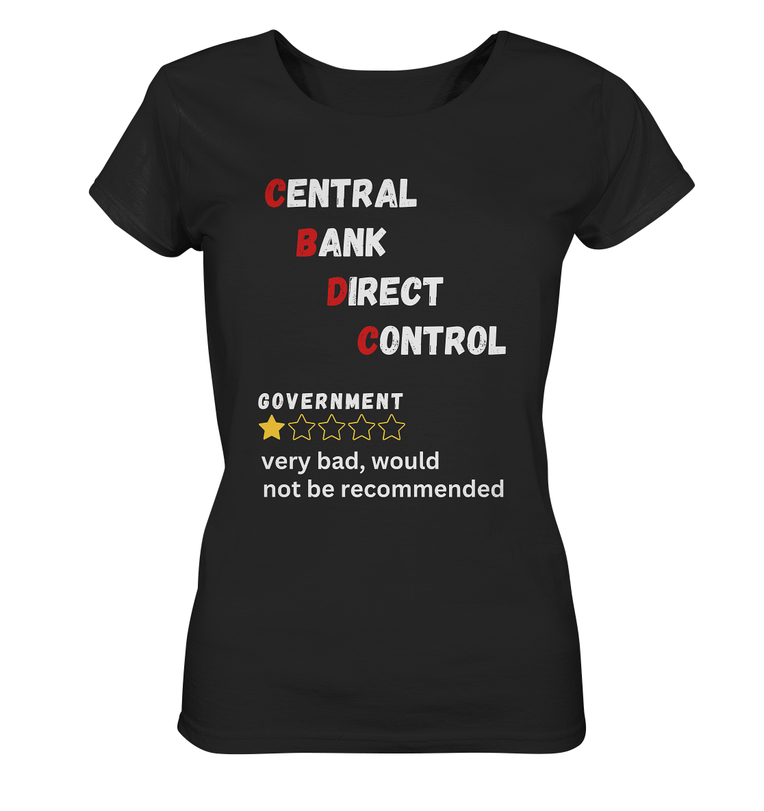 CENTRAL BANK DIRECT CONTROL - Government... not be recommended (Ladies Collection 21% Rabatt bis zum Halving 2024)  - Ladies Organic Shirt